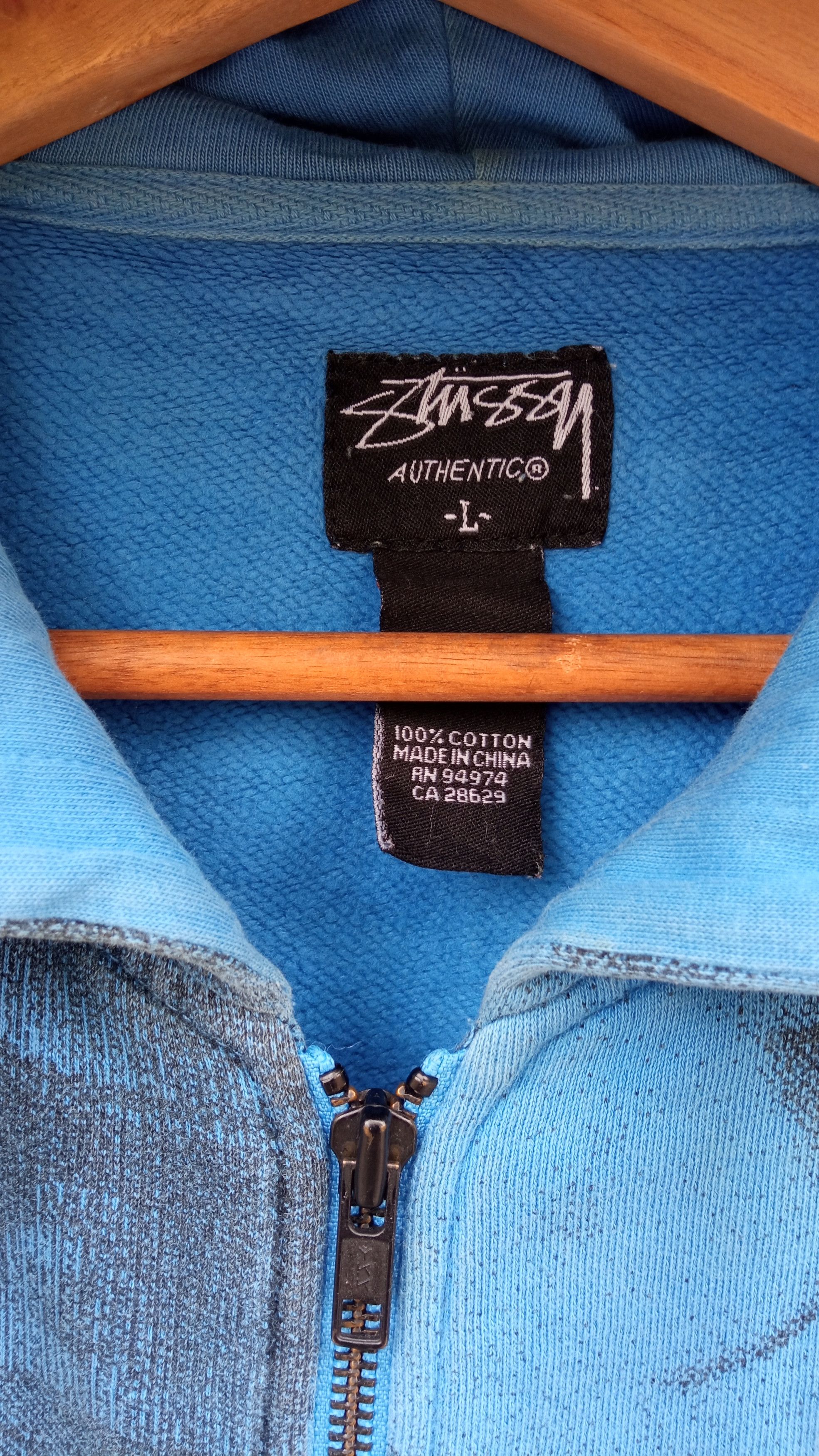 Stussy × Vintage 🔥🔥Vintage Stussy Full Print Hoodie Jacket Size US L / EU 52-54 / 3 - 18 Thumbnail