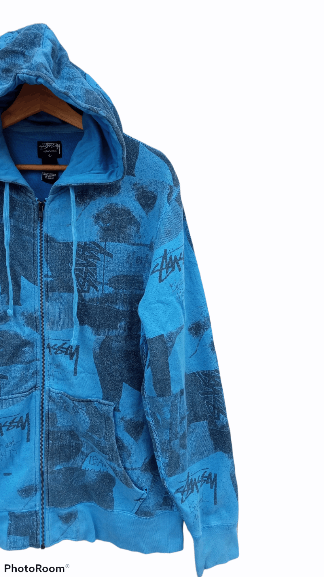 Stussy × Vintage 🔥🔥Vintage Stussy Full Print Hoodie Jacket Size US L / EU 52-54 / 3 - 5 Thumbnail