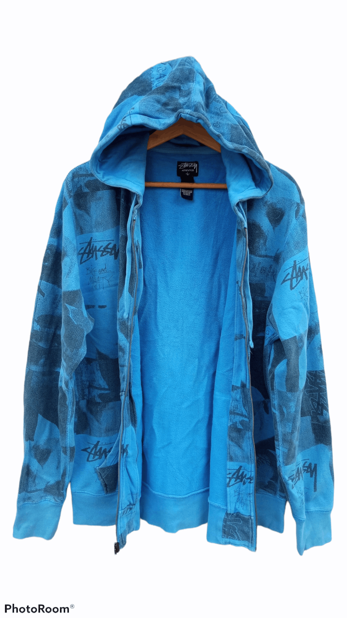 Stussy × Vintage 🔥🔥Vintage Stussy Full Print Hoodie Jacket Size US L / EU 52-54 / 3 - 19 Thumbnail
