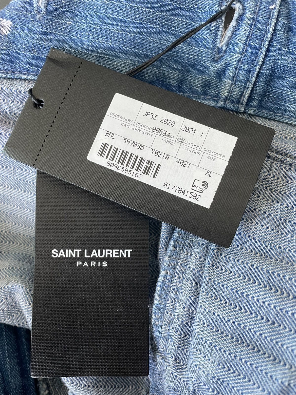 Hedi Slimane × Saint Laurent Paris × Yves Saint Laurent $2k Super Runway Limited Edition Saint Laurent Denim Jacket Size US M / EU 48-50 / 2 - 11 Thumbnail