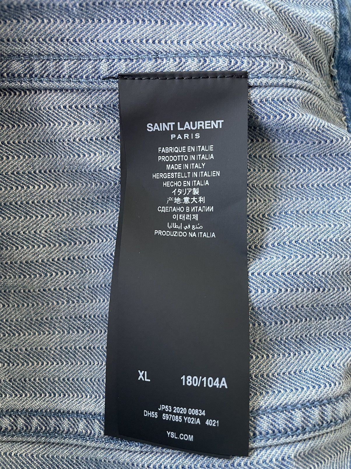 Hedi Slimane × Saint Laurent Paris × Yves Saint Laurent $2k Super Runway Limited Edition Saint Laurent Denim Jacket Size US M / EU 48-50 / 2 - 6 Thumbnail