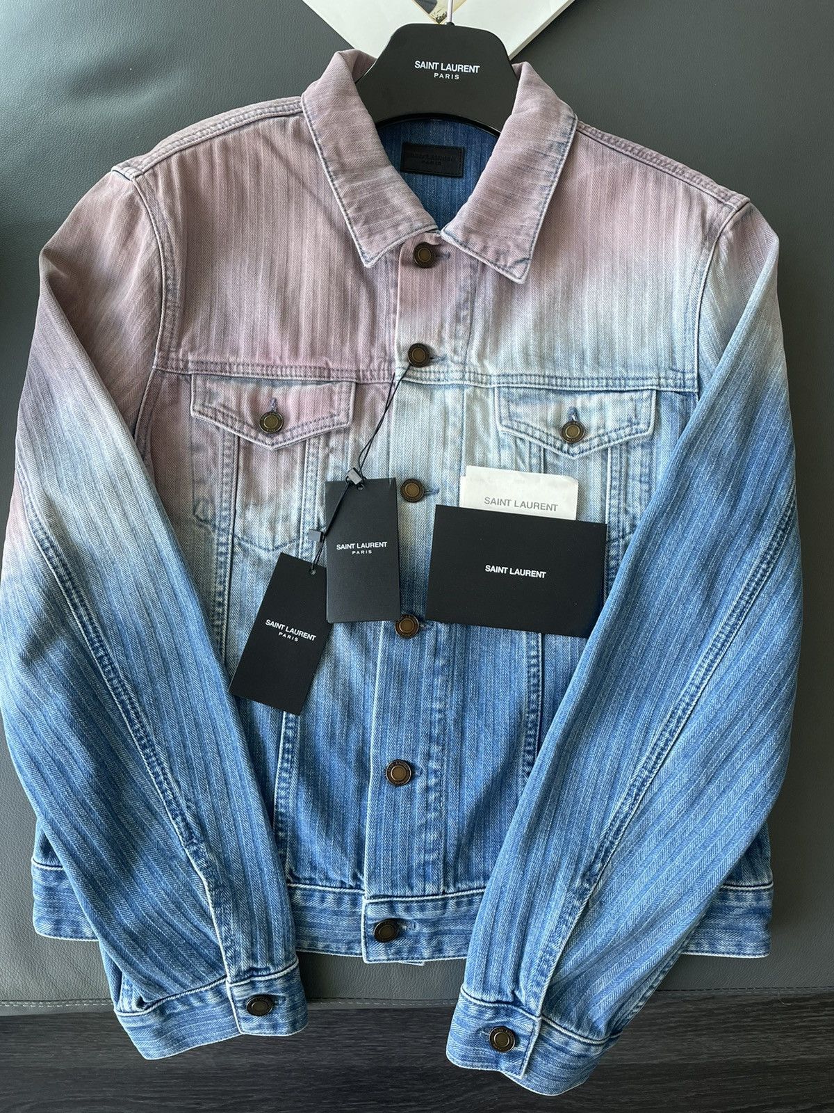 Hedi Slimane × Saint Laurent Paris × Yves Saint Laurent $2k Super Runway Limited Edition Saint Laurent Denim Jacket Size US M / EU 48-50 / 2 - 21 Thumbnail