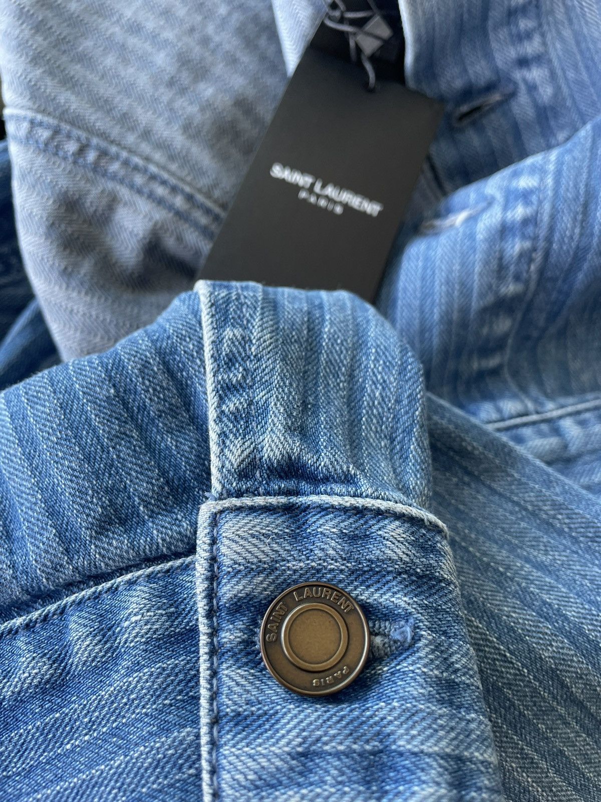 Hedi Slimane × Saint Laurent Paris × Yves Saint Laurent $2k Super Runway Limited Edition Saint Laurent Denim Jacket Size US M / EU 48-50 / 2 - 12 Thumbnail