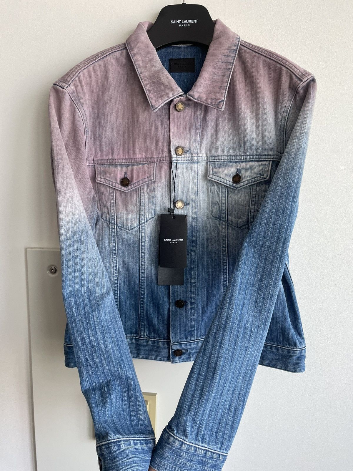 Hedi Slimane × Saint Laurent Paris × Yves Saint Laurent $2k Super Runway Limited Edition Saint Laurent Denim Jacket Size US M / EU 48-50 / 2 - 4 Thumbnail