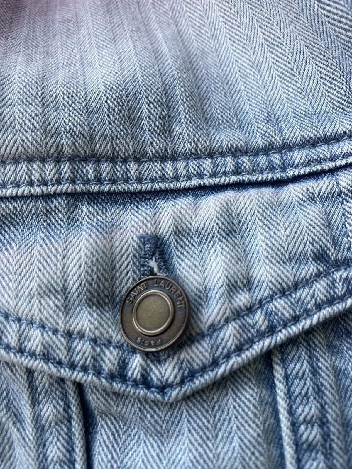 Hedi Slimane × Saint Laurent Paris × Yves Saint Laurent $2k Super Runway Limited Edition Saint Laurent Denim Jacket Size US M / EU 48-50 / 2 - 13 Thumbnail