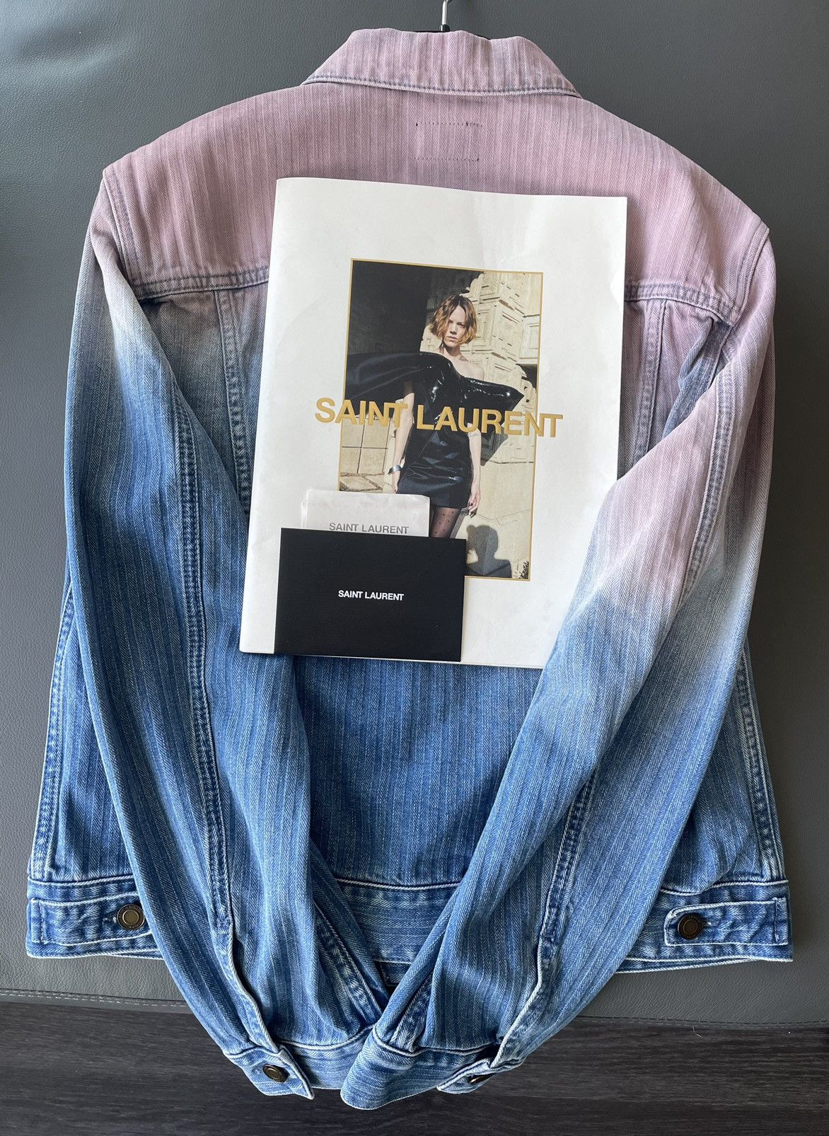 Hedi Slimane × Saint Laurent Paris × Yves Saint Laurent $2k Super Runway Limited Edition Saint Laurent Denim Jacket Size US M / EU 48-50 / 2 - 22 Thumbnail