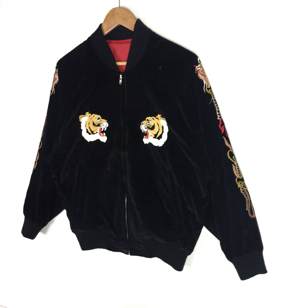 Japanese Brand VINTAGE SUKAJAN JAPANESE SOUVENIR JAPAN MADE VELVET JACKET Size US L / EU 52-54 / 3 - 2 Thumbnail