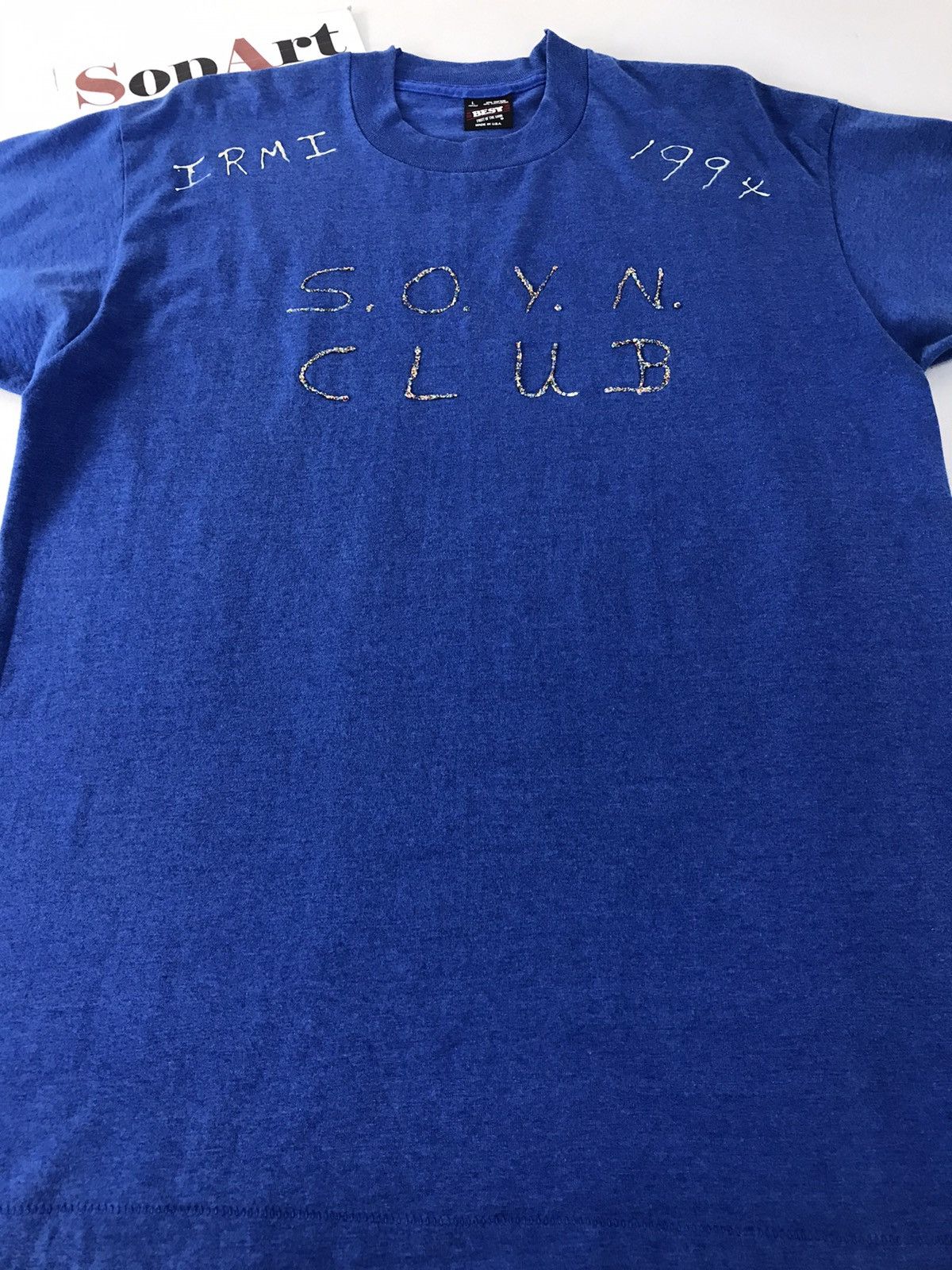 Vintage Vintage soynclub Blue Colour Tee Size US L / EU 52-54 / 3 - 3 Thumbnail