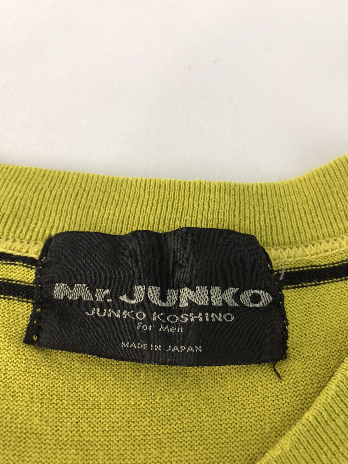 Mr. Junko × Vintage Vintage Mr.Junko Koshino Design Striped Logo Tee Size US L / EU 52-54 / 3 - 5 Thumbnail