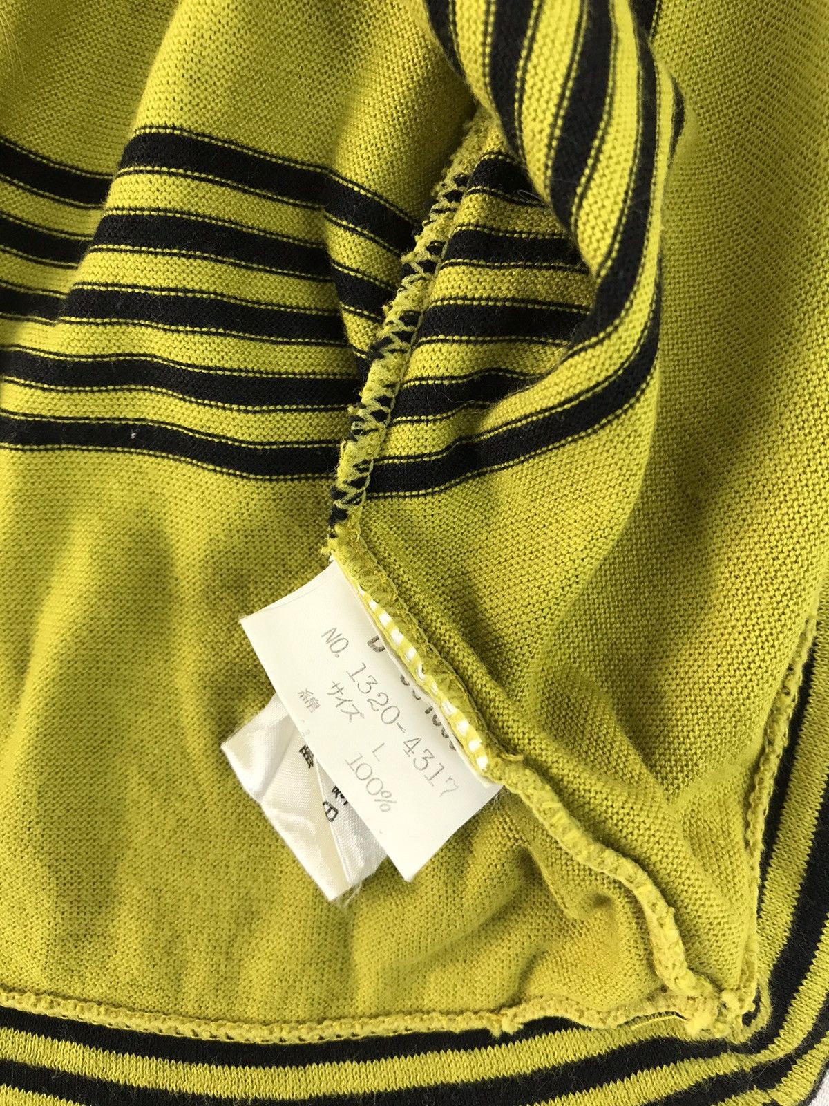 Mr. Junko × Vintage Vintage Mr.Junko Koshino Design Striped Logo Tee Size US L / EU 52-54 / 3 - 6 Thumbnail
