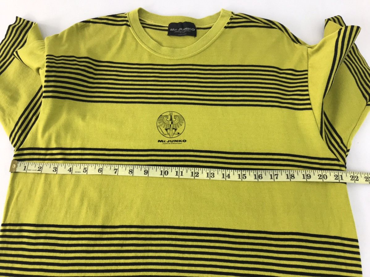Mr. Junko × Vintage Vintage Mr.Junko Koshino Design Striped Logo Tee Size US L / EU 52-54 / 3 - 9 Thumbnail