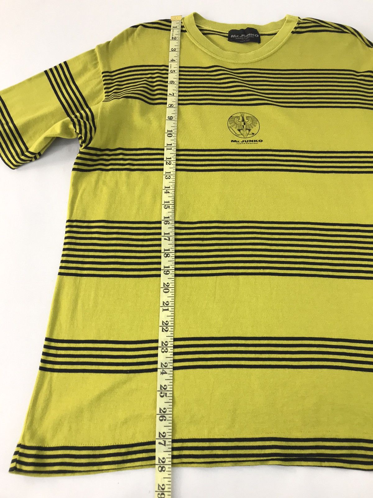 Mr. Junko × Vintage Vintage Mr.Junko Koshino Design Striped Logo Tee Size US L / EU 52-54 / 3 - 10 Thumbnail