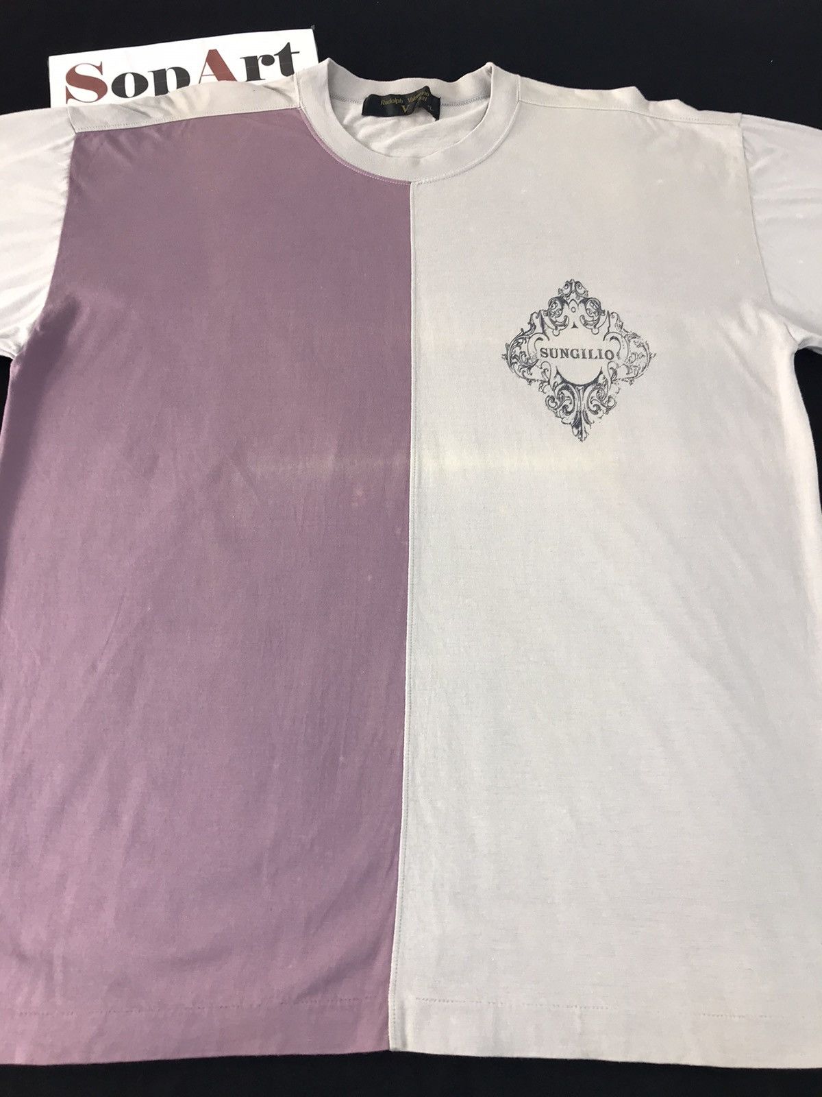 Japanese Brand Vintage Rudolph Valentino Faded Colour 2 Tones Colour Style Size US L / EU 52-54 / 3 - 3 Thumbnail