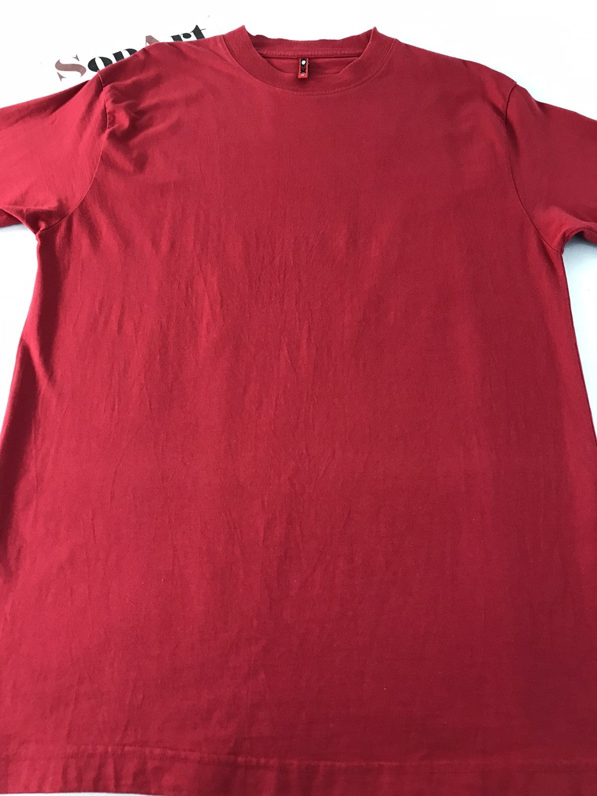 Japanese Brand Inokix Simple Red Colour Tee Design Size US L / EU 52-54 / 3 - 3 Thumbnail