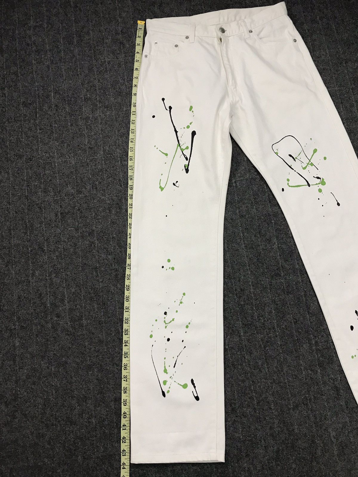 Japanese Brand Vtg Melting Spot Painting Style Trouser Jeans Size US 31 - 19 Thumbnail