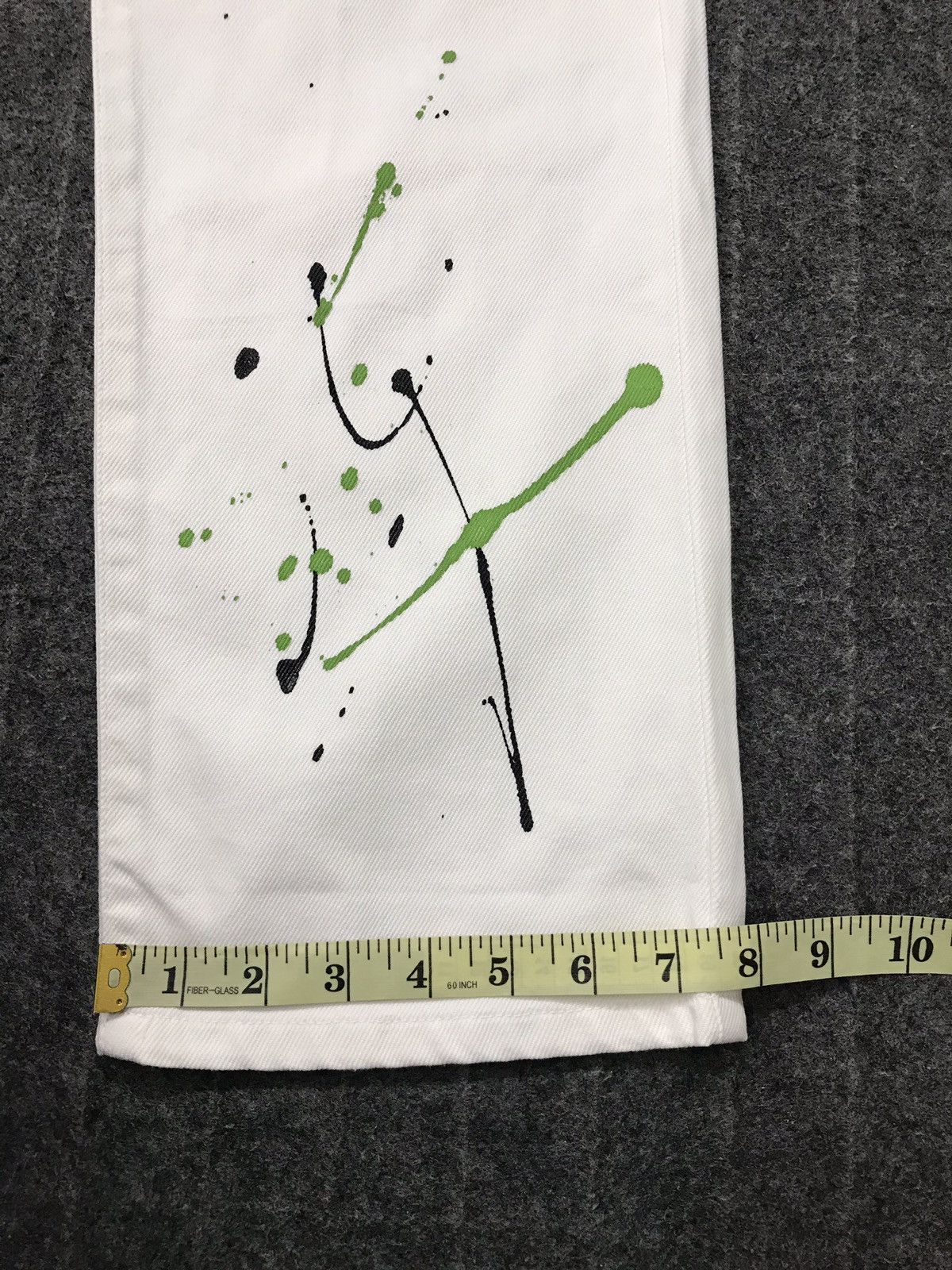 Japanese Brand Vtg Melting Spot Painting Style Trouser Jeans Size US 31 - 18 Thumbnail