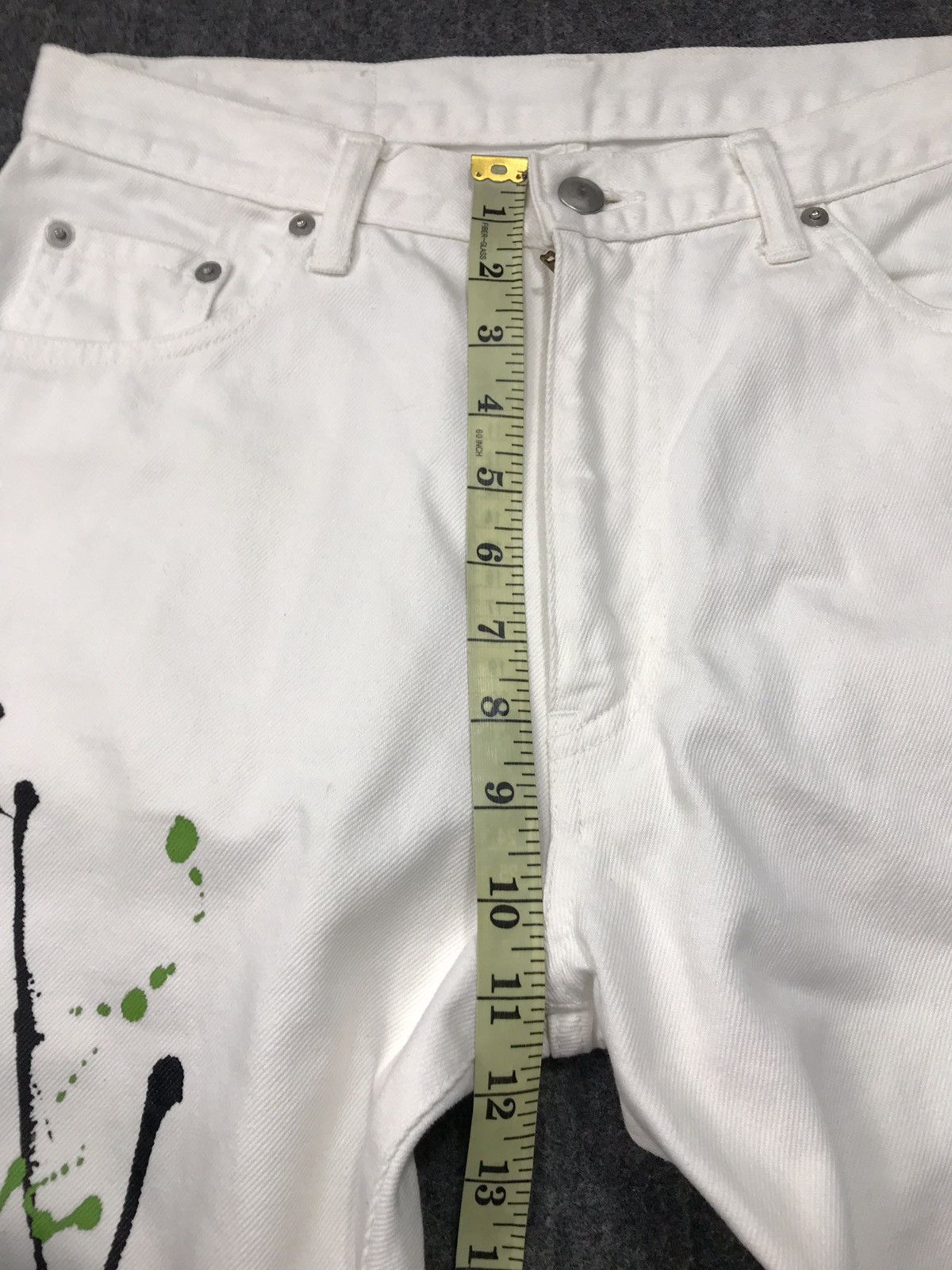 Japanese Brand Vtg Melting Spot Painting Style Trouser Jeans Size US 31 - 15 Thumbnail