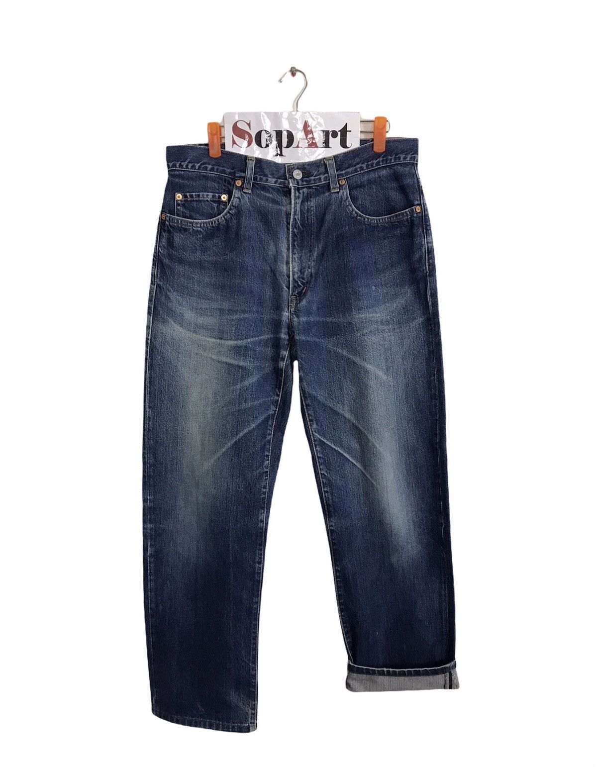 Japanese Brand × Vintage Vintage H.R Market Indigo Denim Jeans Style Size US 33 - 1 Thumbnail