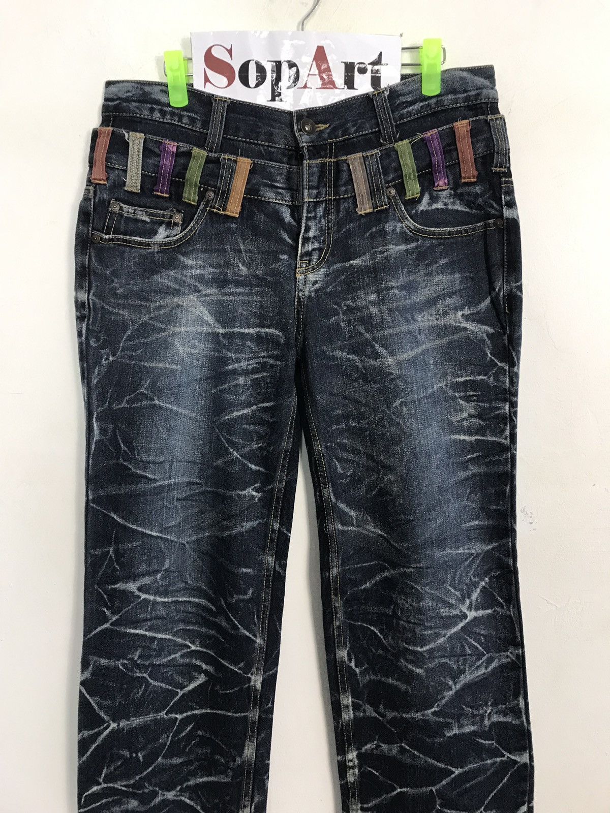 Japanese Brand × Vintage Vintage Nylaus Double Waist Design Lightning Style Size US 33 - 3 Thumbnail