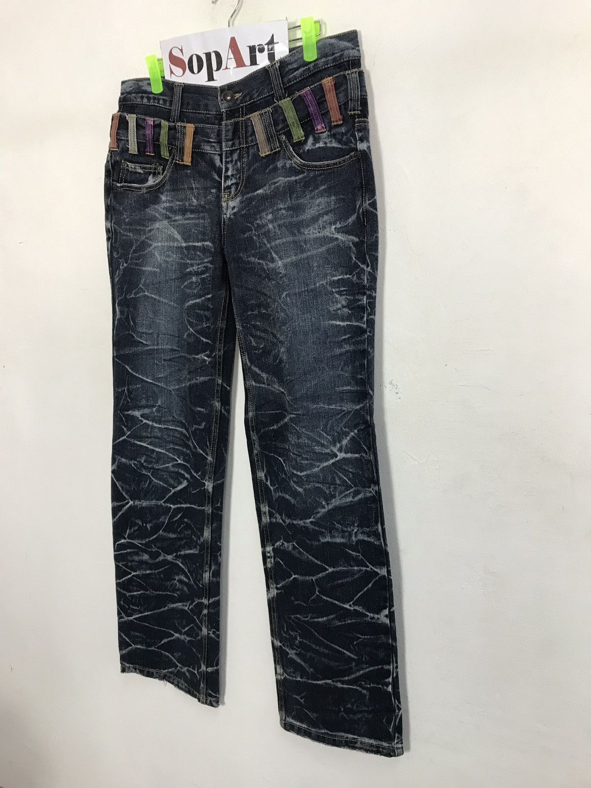 Japanese Brand × Vintage Vintage Nylaus Double Waist Design Lightning Style Size US 33 - 4 Thumbnail
