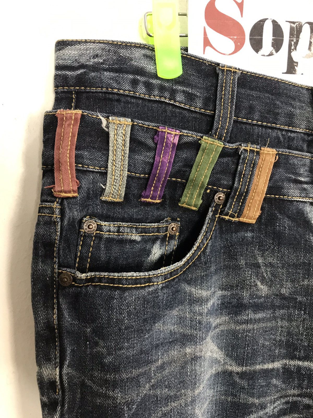 Japanese Brand × Vintage Vintage Nylaus Double Waist Design Lightning Style Size US 33 - 7 Thumbnail