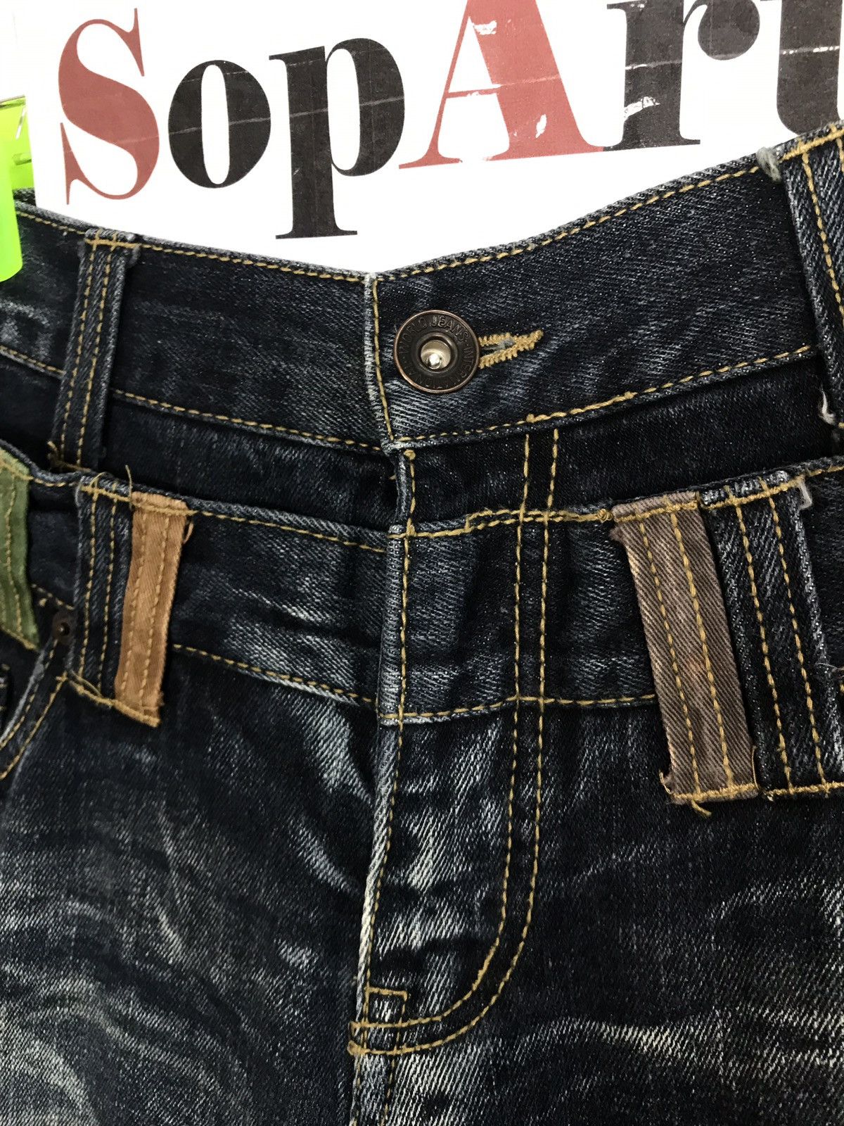 Japanese Brand × Vintage Vintage Nylaus Double Waist Design Lightning Style Size US 33 - 6 Thumbnail
