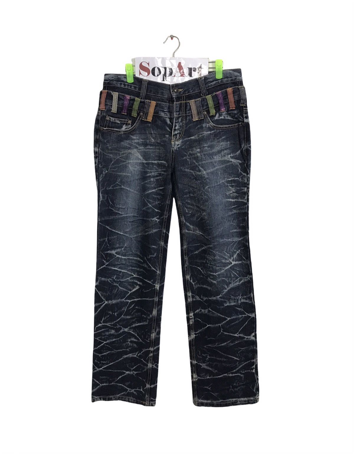 Japanese Brand × Vintage Vintage Nylaus Double Waist Design Lightning Style Size US 33 - 1 Thumbnail