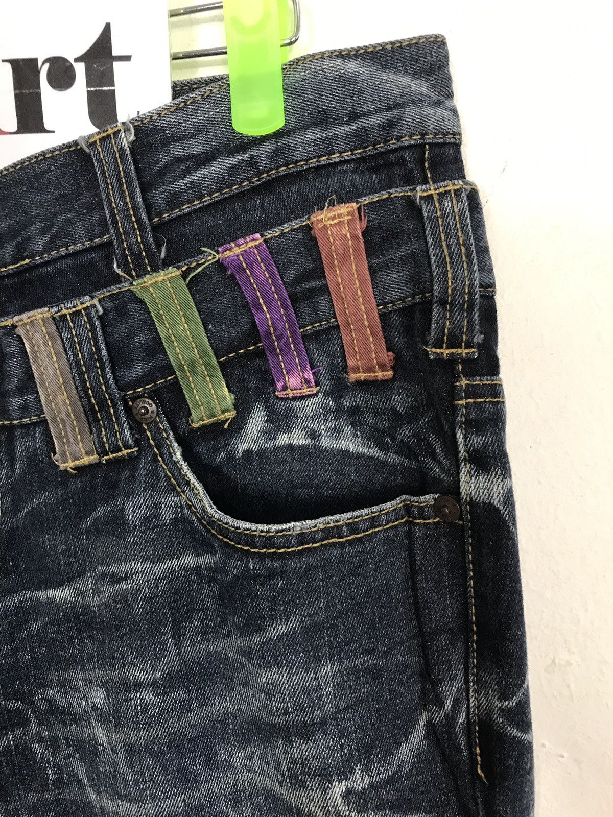 Japanese Brand × Vintage Vintage Nylaus Double Waist Design Lightning Style Size US 33 - 5 Thumbnail