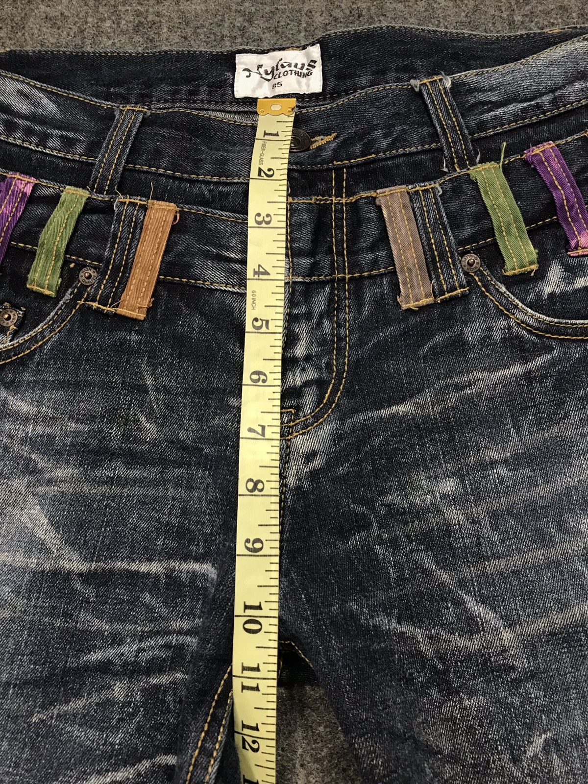 Japanese Brand × Vintage Vintage Nylaus Double Waist Design Lightning Style Size US 33 - 15 Thumbnail