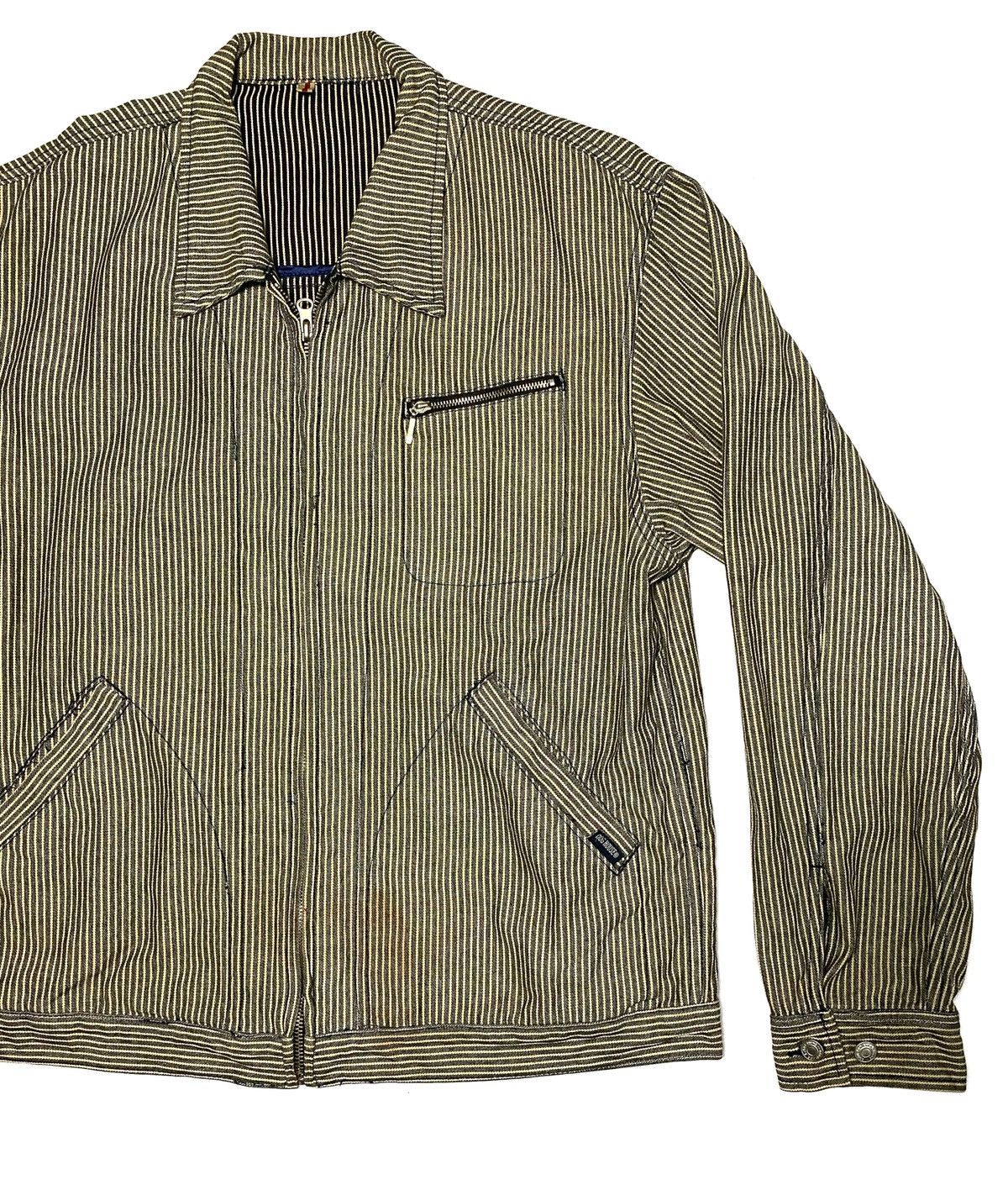 Vintage DOG HOUSE Usa Hickory Stripes Union Made Workers Denim Size US L / EU 52-54 / 3 - 3 Thumbnail
