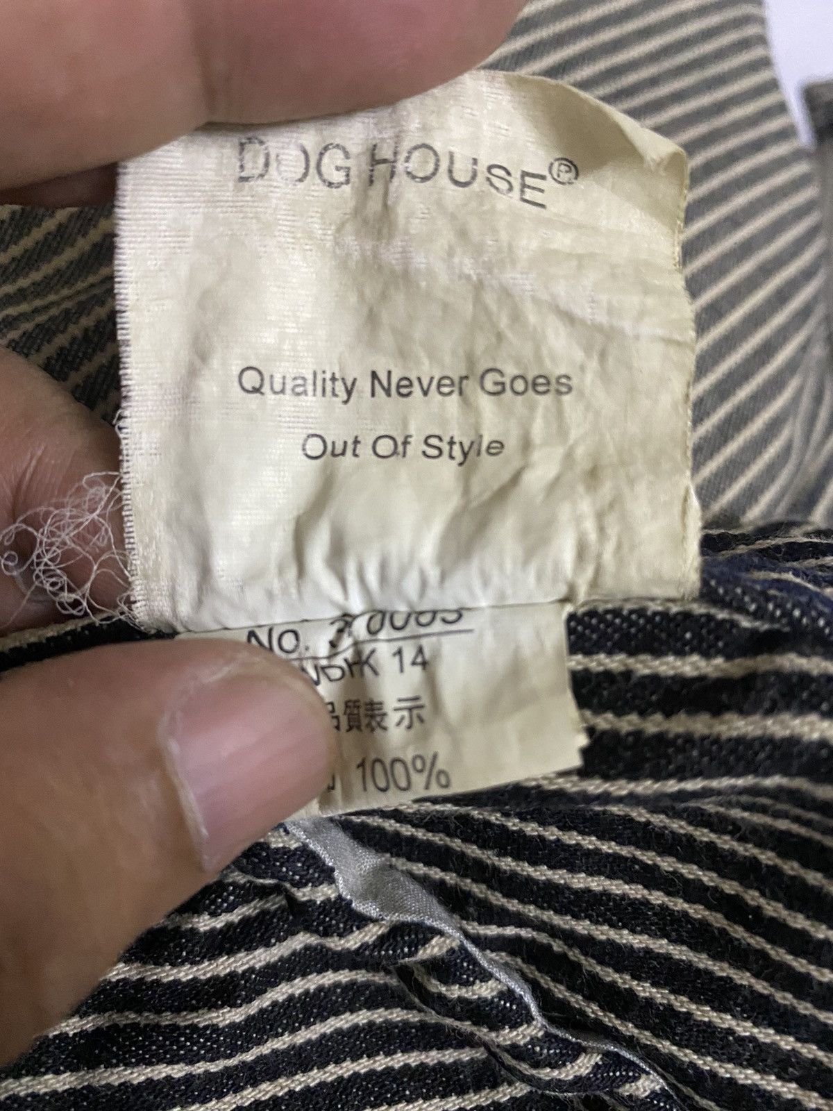 Vintage DOG HOUSE Usa Hickory Stripes Union Made Workers Denim Size US L / EU 52-54 / 3 - 8 Thumbnail