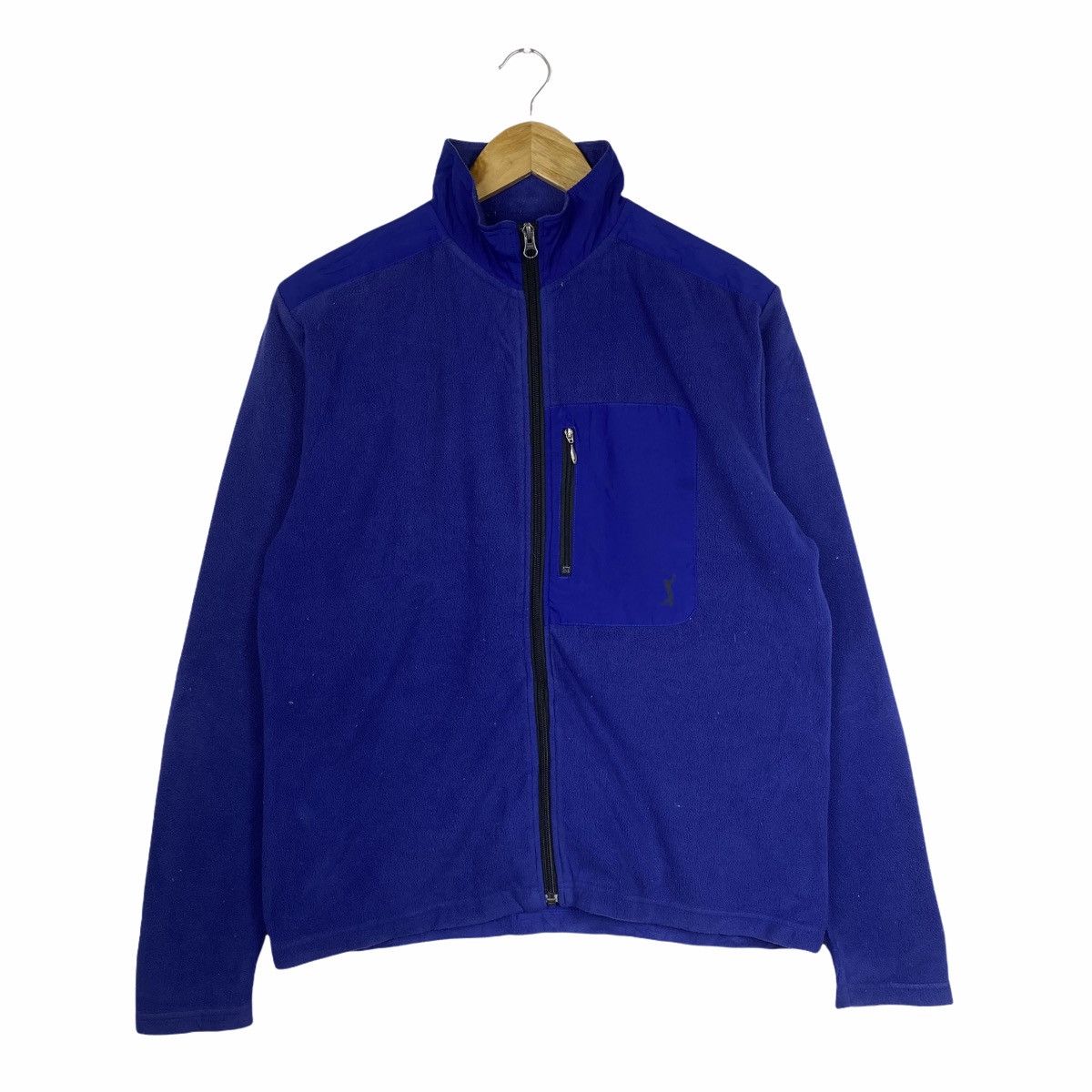 image of Pga Tour Tennis Sport Fleece Zipper Sweater in Blue, Men's (Size Medium)