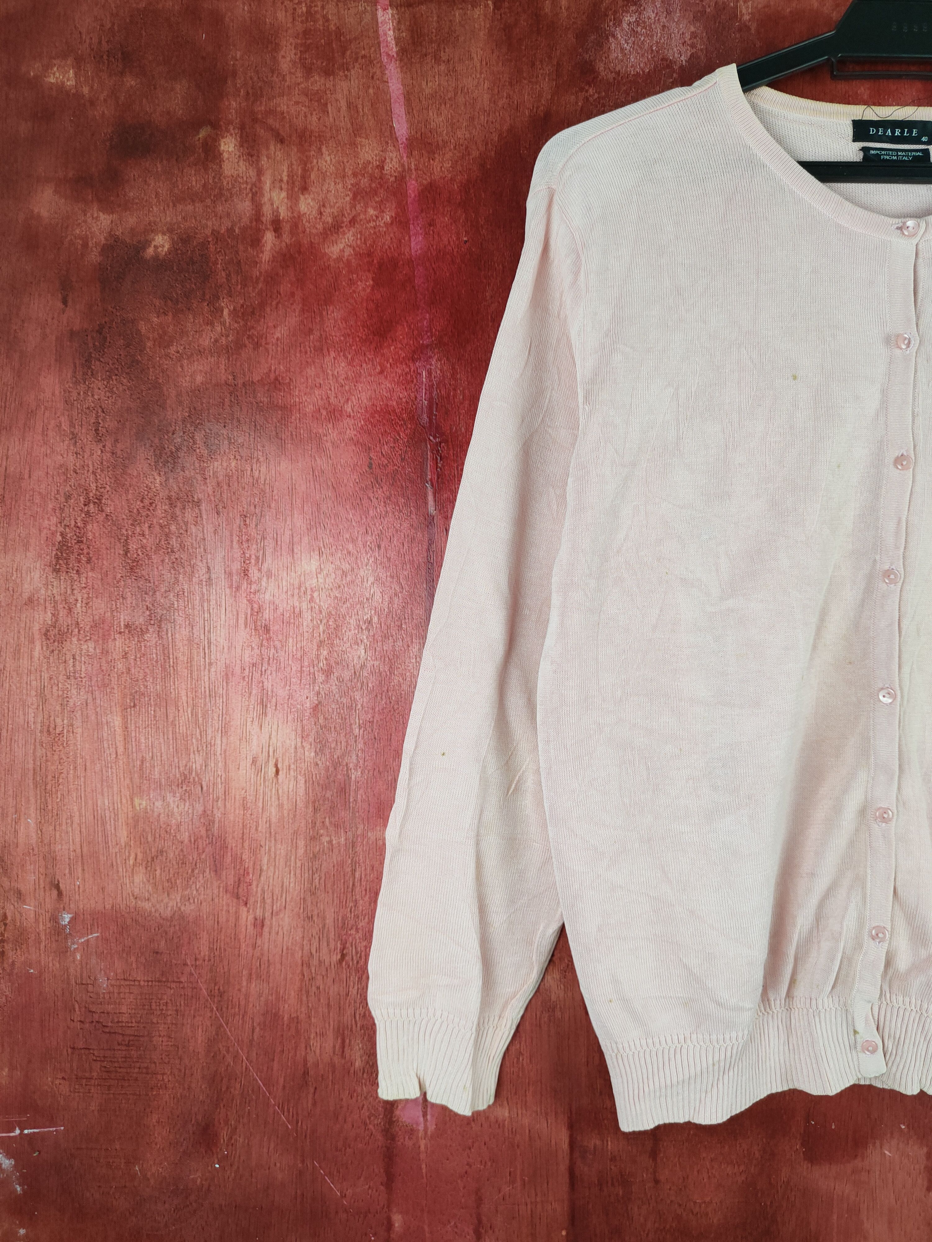 Japanese Brand Dearle Pink japan vintage knitwear Cardigan #S854 Size M / US 6-8 / IT 42-44 - 3 Thumbnail