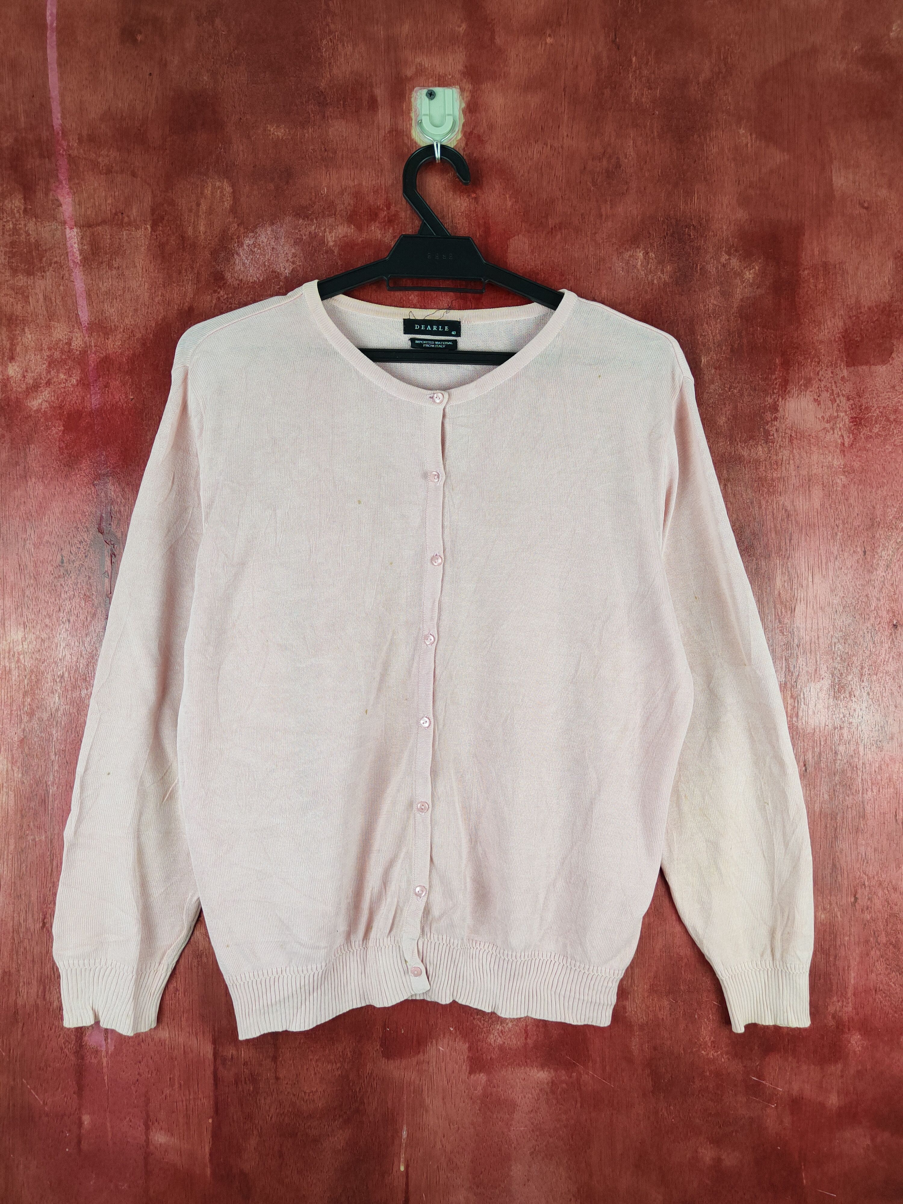 Japanese Brand Dearle Pink japan vintage knitwear Cardigan #S854 Size M / US 6-8 / IT 42-44 - 1 Thumbnail