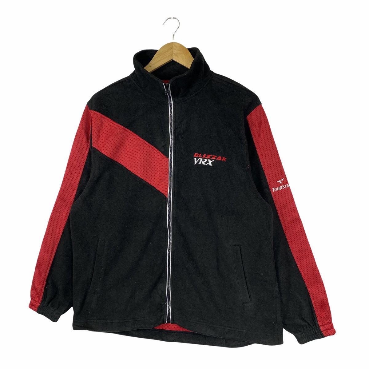 Sports Specialties × Vintage Vintage BRIDGESTONE BLIZZAK VRX Motorsport Fleece Sweater Size US L / EU 52-54 / 3 - 4 Thumbnail