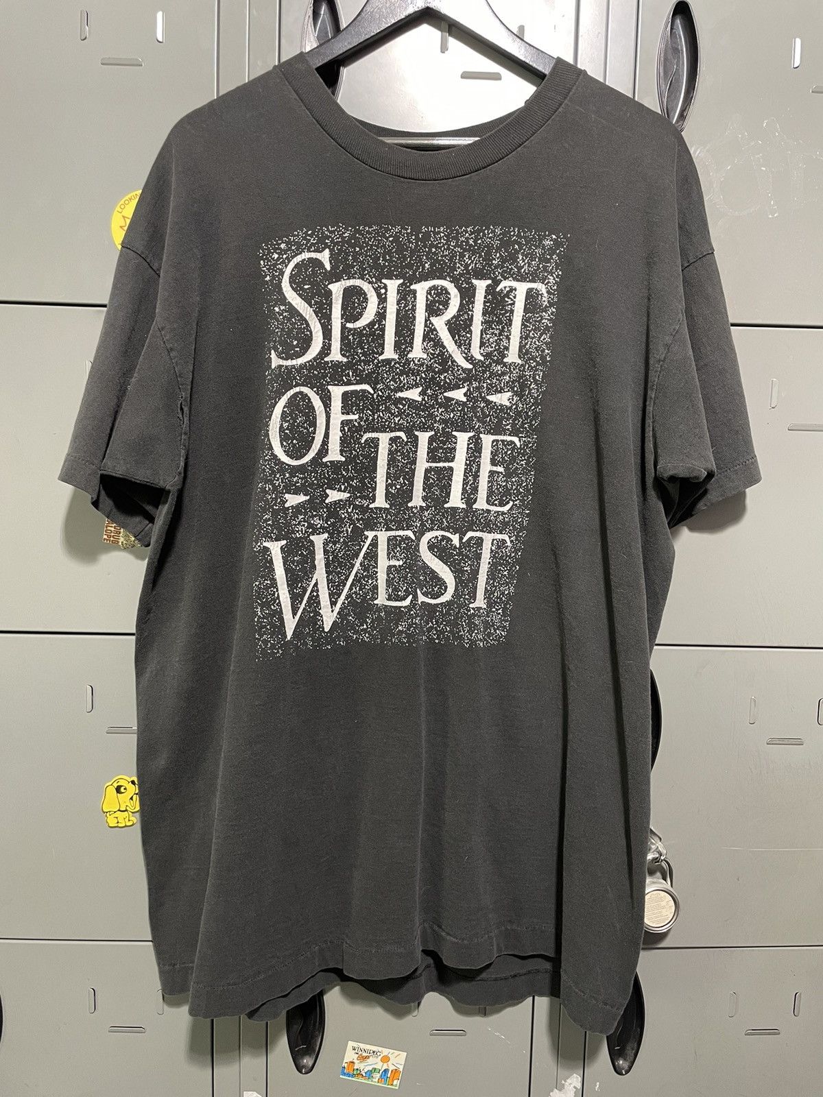 image of Band Tees x Fruit Of The Loom 90's Spirit Of The West Vintage Rock Band Tee Faded Black (Size XL)