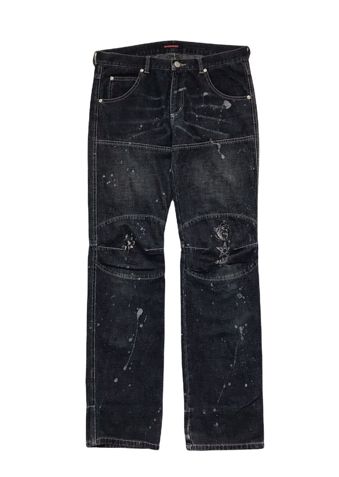 Hysteric Glamour Japanese Brand Algunquins painter Biker Pants Size US 31 - 1 Thumbnail