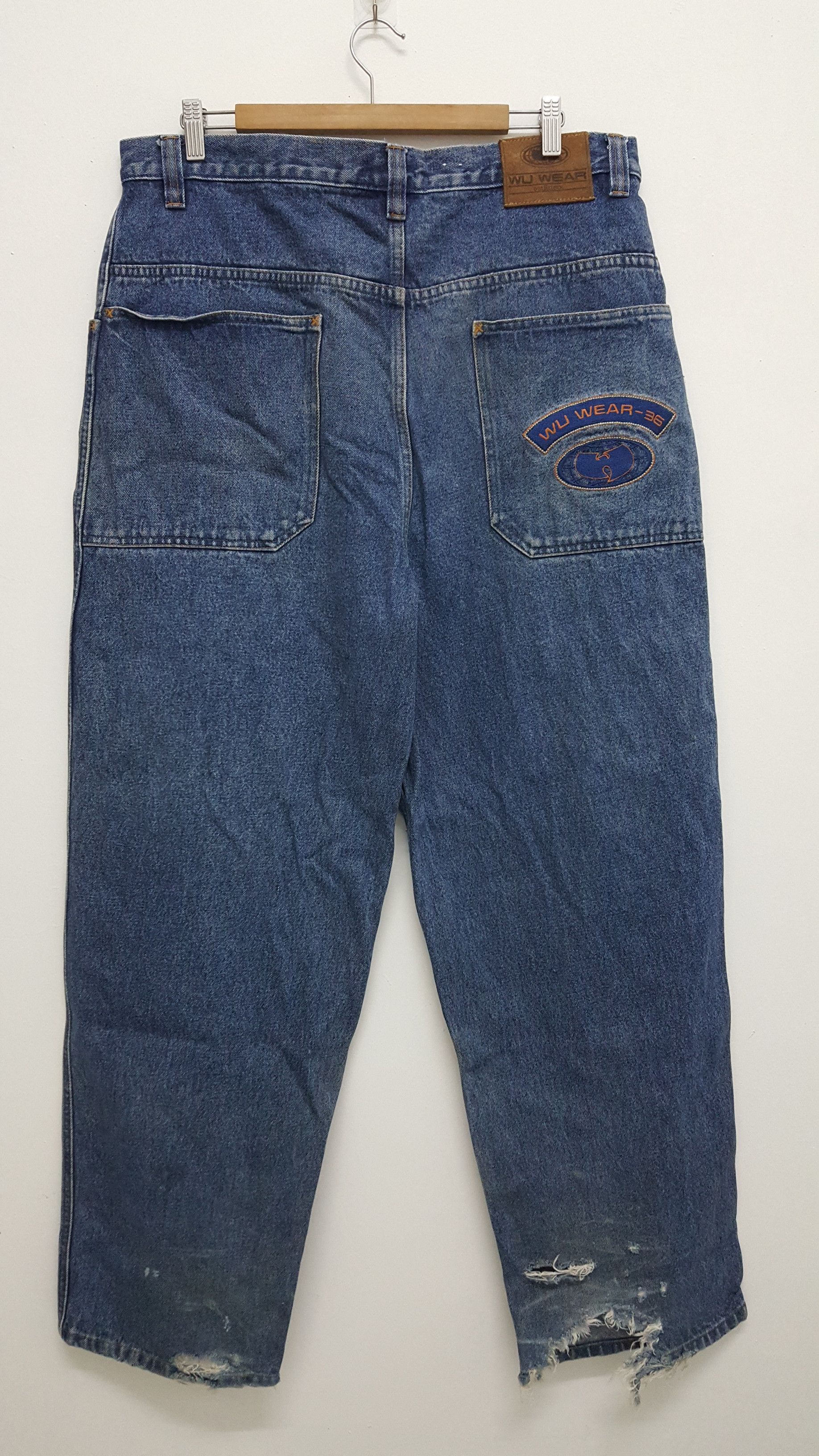 Vintage × Wu-Tang Clan 90s 🔥 36 CHAMBERS ERA DISTRESSED BAGGY JEANS RARE Size US 38 / EU 54 - 2 Thumbnail