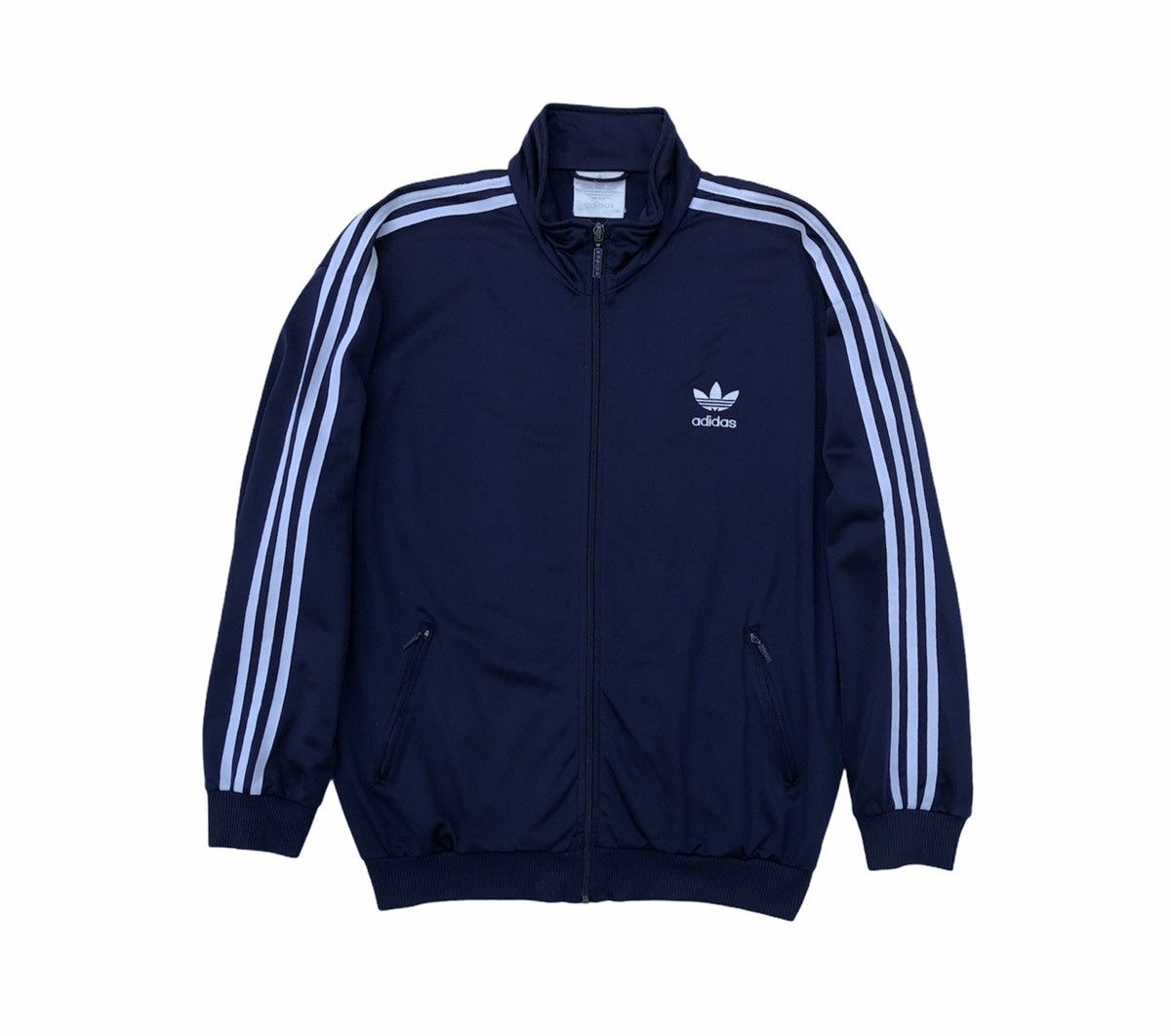 image of Adidas 3-Stripes Track Jacket in Blue, Men's (Size Large)