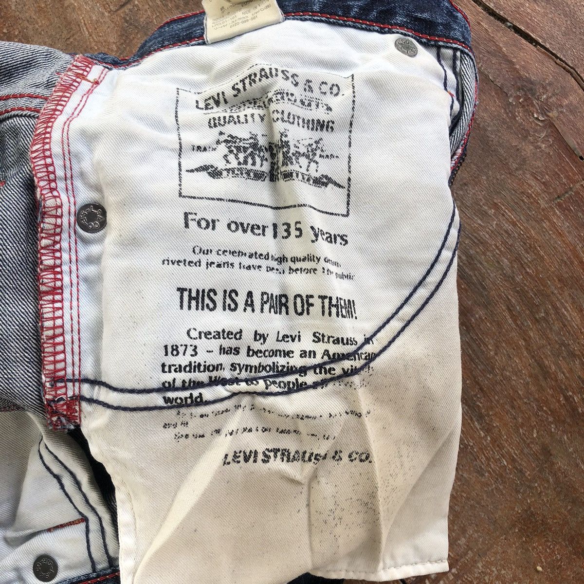 Levi's Vintage Clothing Vintage Thrashed Faded Levis Denim Pants Size US 34 / EU 50 - 11 Thumbnail