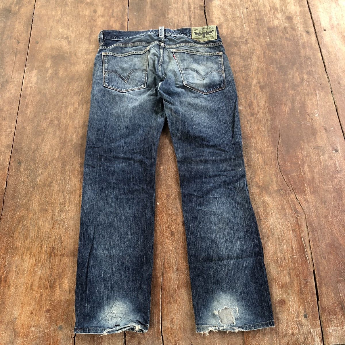 Levi's Vintage Clothing Vintage Thrashed Faded Levis Denim Pants Size US 34 / EU 50 - 2 Thumbnail