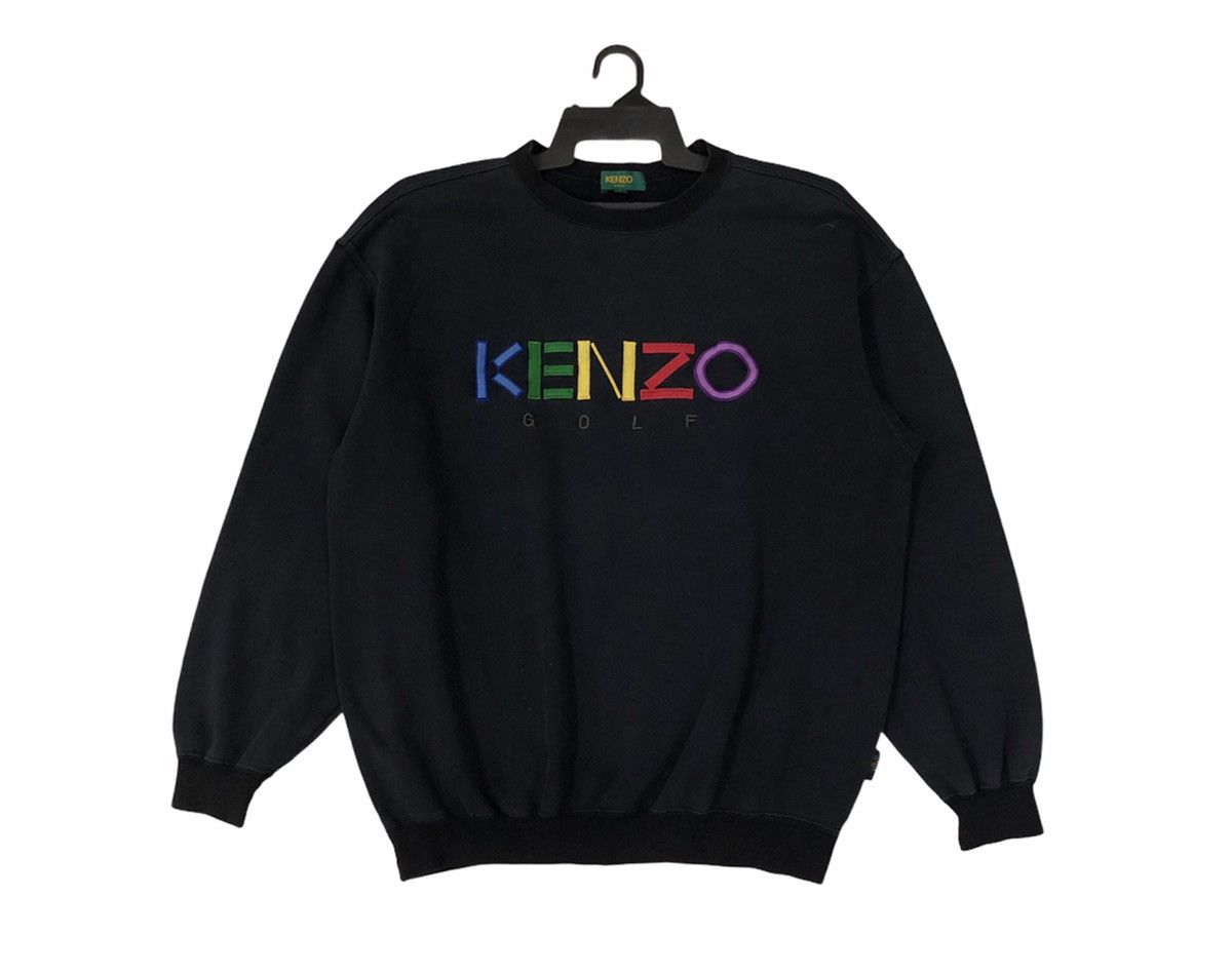 Kenzo Vintage Kenzo Golf SpellOut Logo Embroidered Multicolour Size US L / EU 52-54 / 3 - 3 Thumbnail