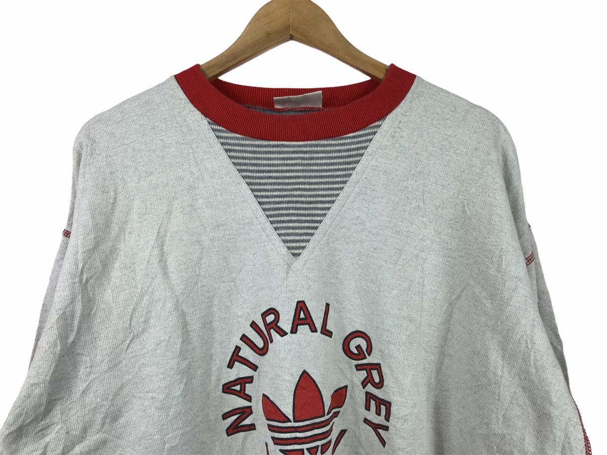 Adidas VINTAGE ADIDAS NATURAL GRAY HIP HOP SWEATSHIRTS Size US L / EU 52-54 / 3 - 3 Thumbnail