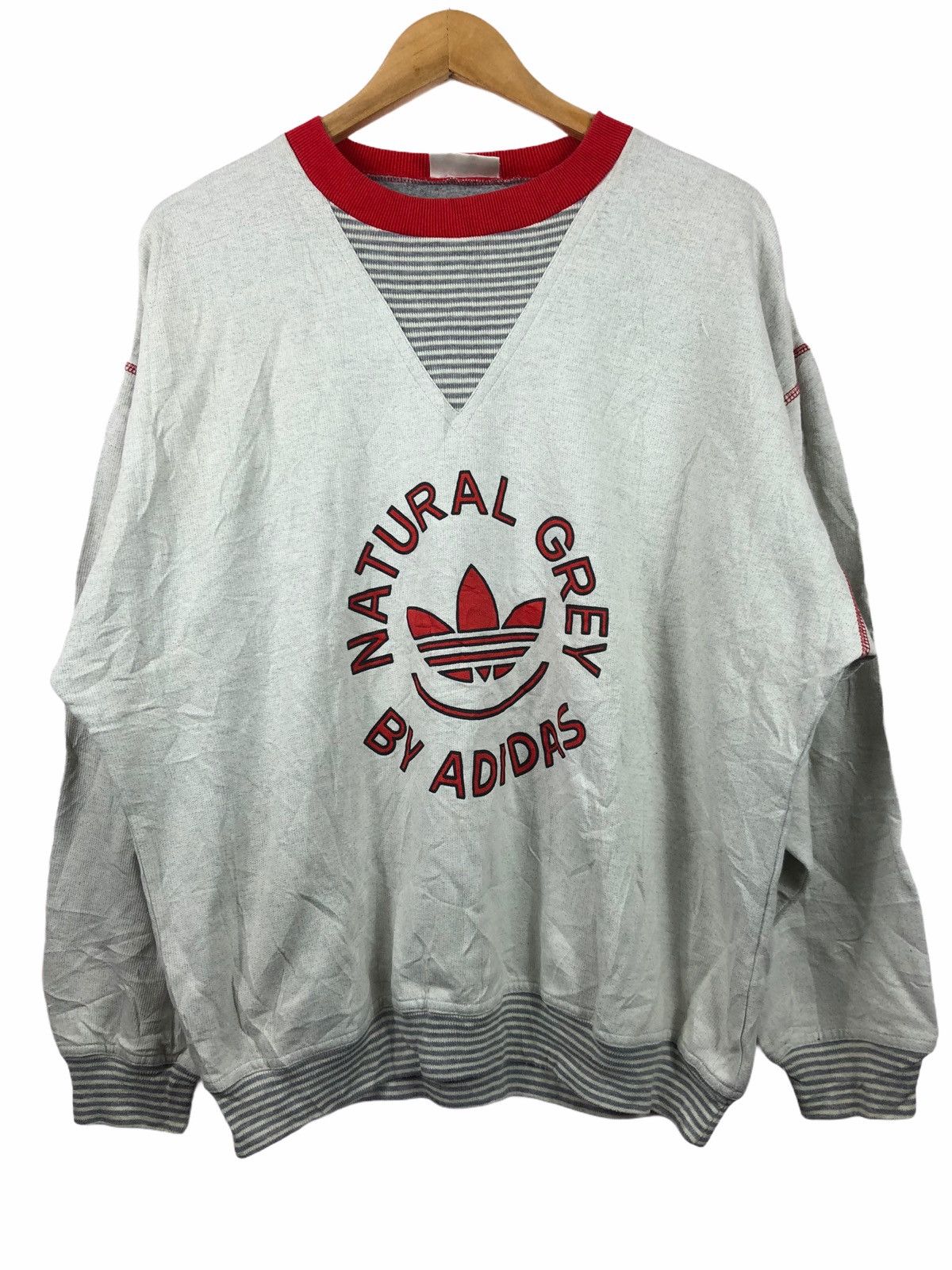 Adidas VINTAGE ADIDAS NATURAL GRAY HIP HOP SWEATSHIRTS Size US L / EU 52-54 / 3 - 1 Thumbnail