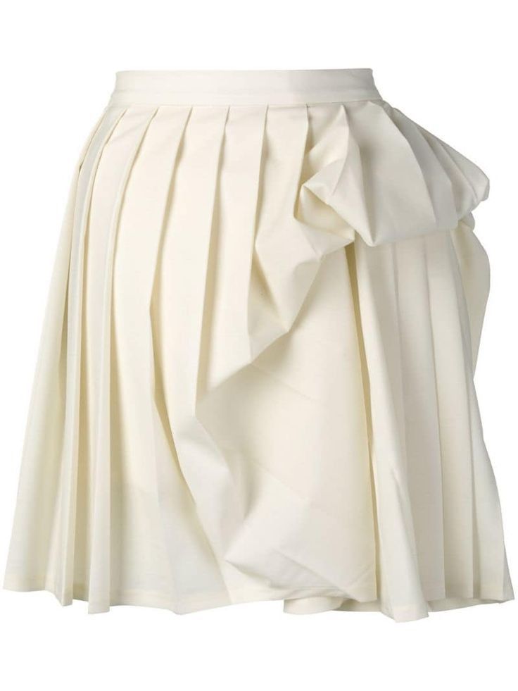 image of Yproject Gathered Detail Pleated Tennis Skirt White, Women's (Size 26)