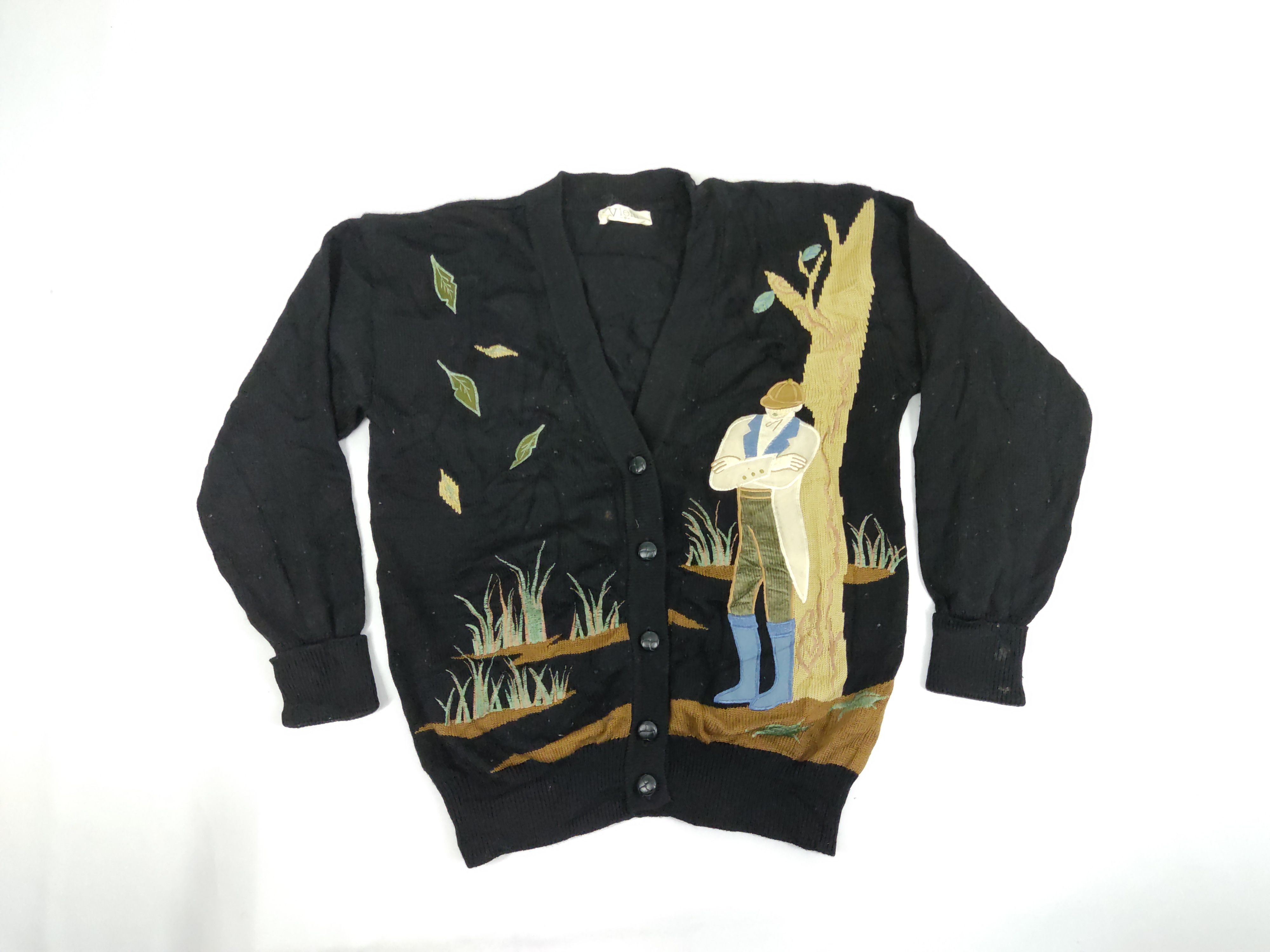 Japanese Brand Rare Art Viem Knit Wear Cardigan Sweatshirt Classic Art Size US M / EU 48-50 / 2 - 1 Thumbnail