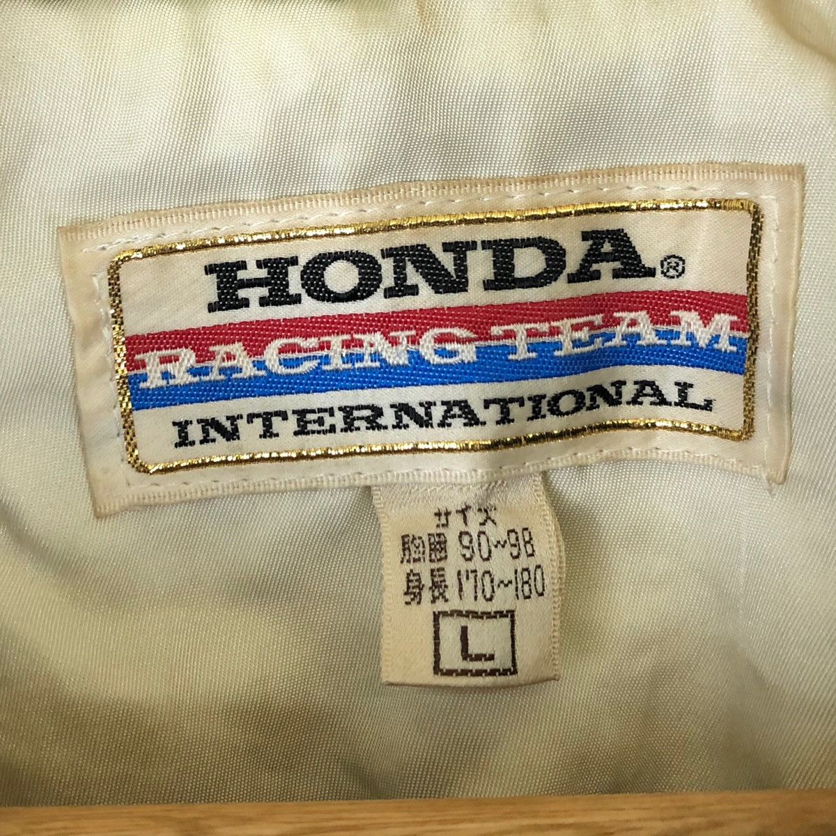 Honda VINTAGE HONDA INTERNATIONAL RACING RACER TRACK JACKET Size US L / EU 52-54 / 3 - 6 Thumbnail