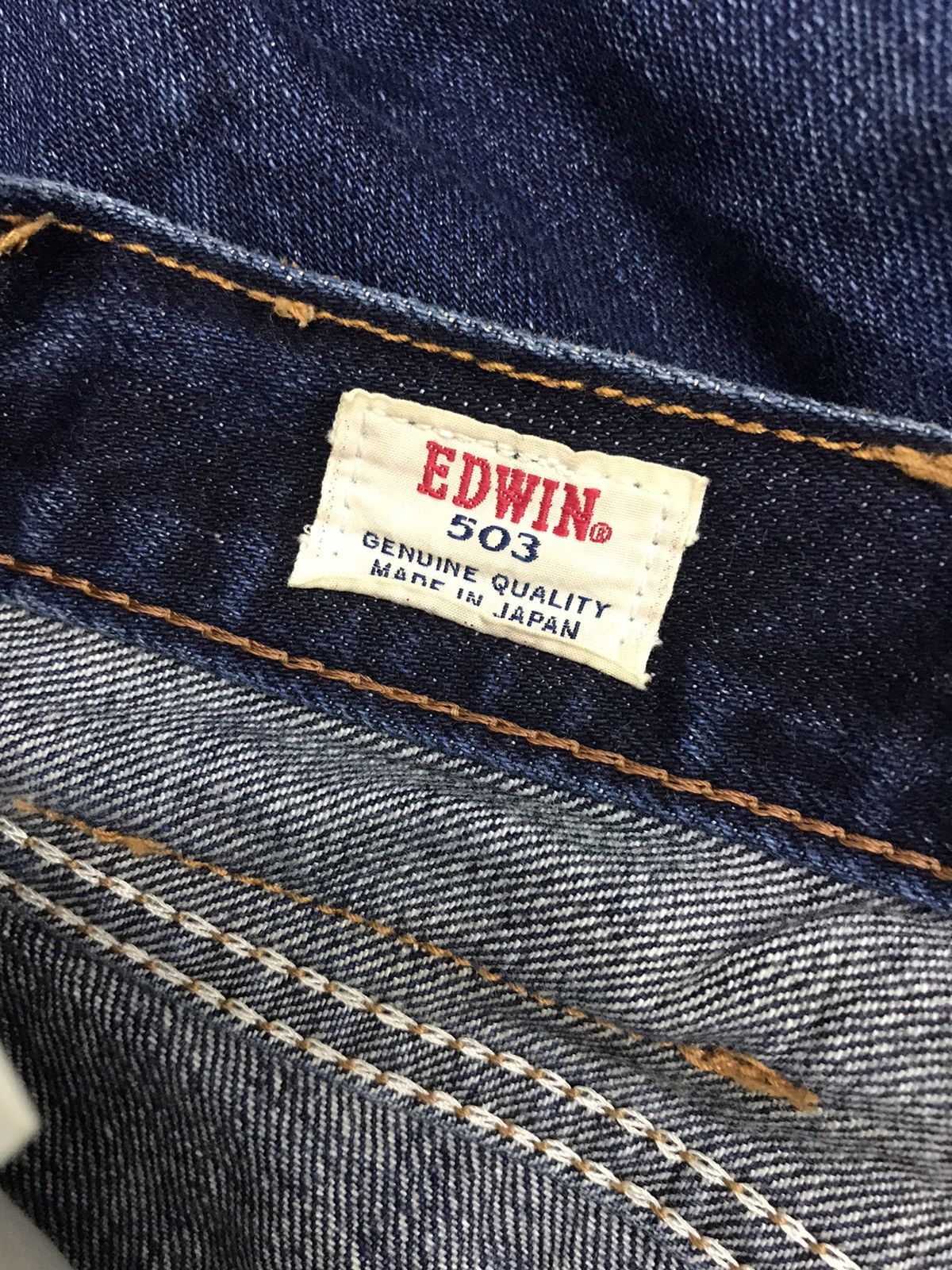 Edwin Edwin Lot 503 Straight Vintage 90s Jeans Distressed Denim Size US 33 - 4 Thumbnail