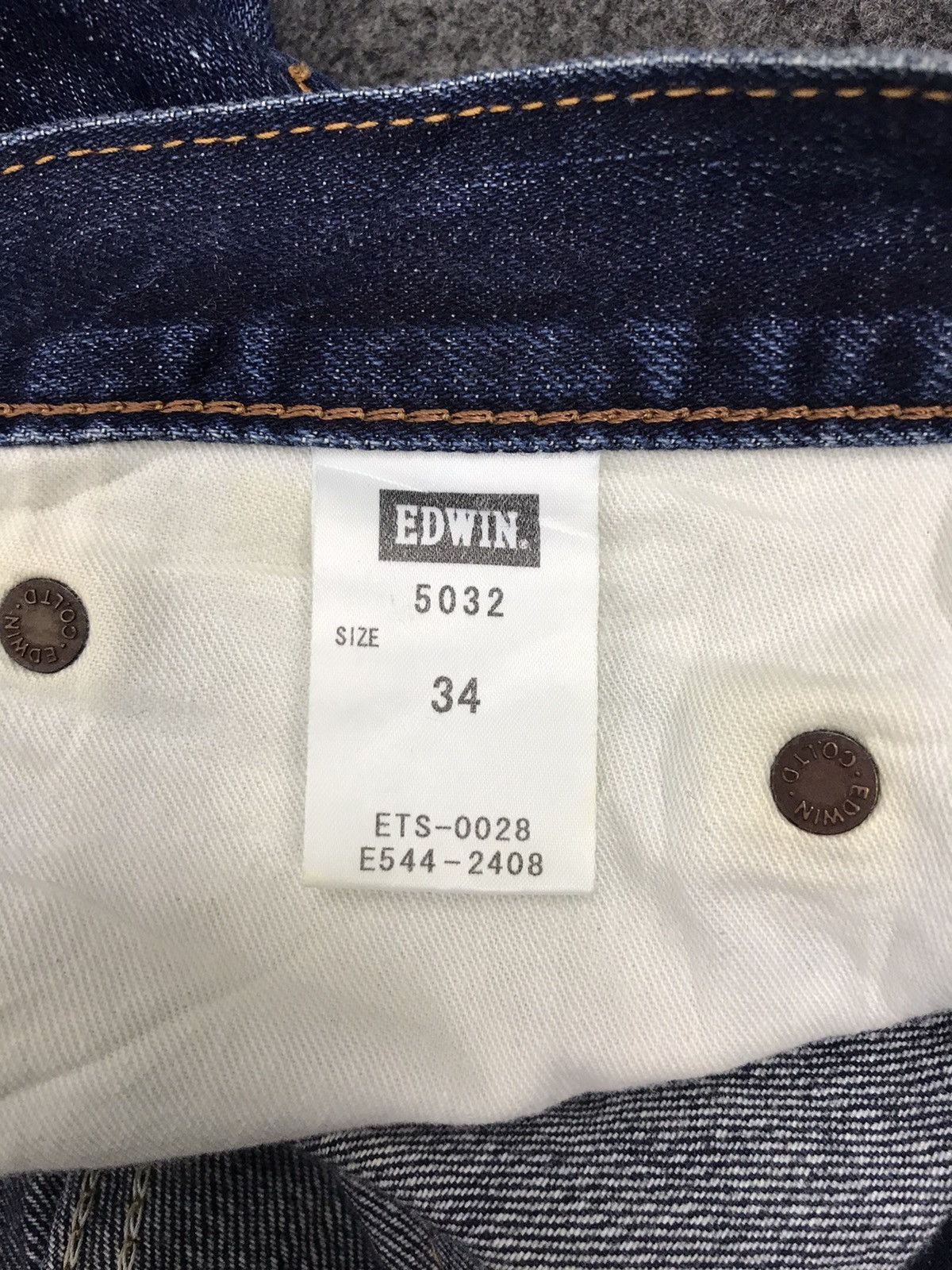 Edwin Edwin Lot 503 Straight Vintage 90s Jeans Distressed Denim Size US 33 - 12 Thumbnail