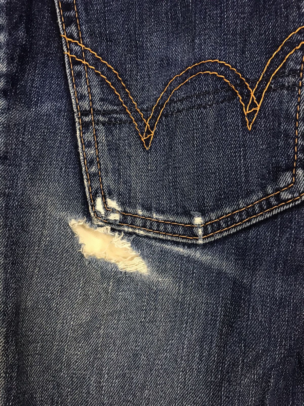 Edwin Edwin Lot 503 Straight Vintage 90s Jeans Distressed Denim Size US 33 - 11 Thumbnail